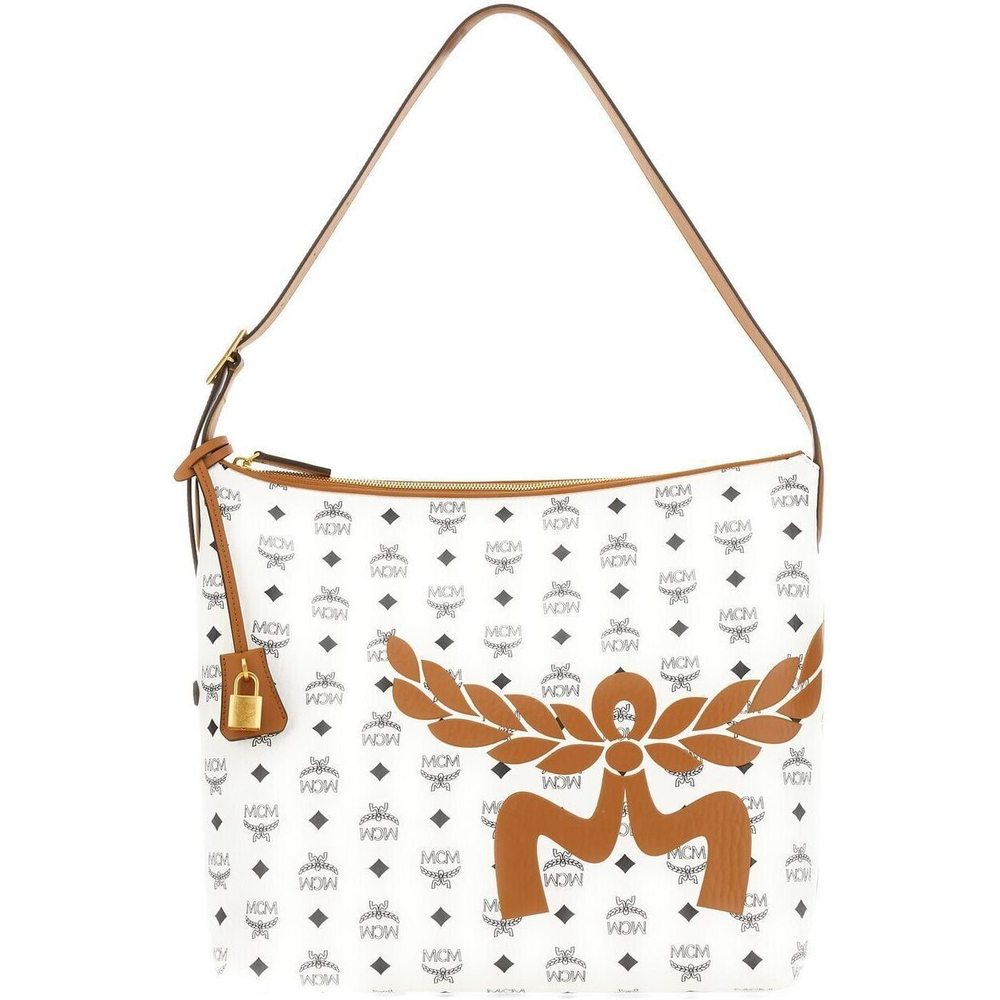 MCM White Leather Bianco Handbag Shoulder Bag